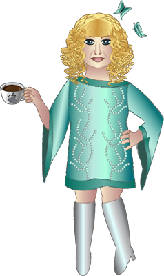 Alla holding Apple mug