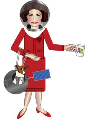 Valentina holding PC mug
