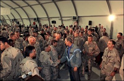 President Bush Visits the Troops in Iraq