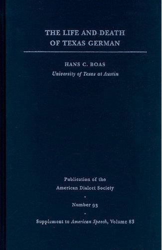 book cover of The Life and Death of Texas German