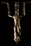 Bronze wheeled female figure