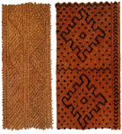 Examples of textiles from walls, reconstructed