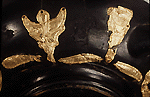 Detail view of gold foil  (pre-derestoration).