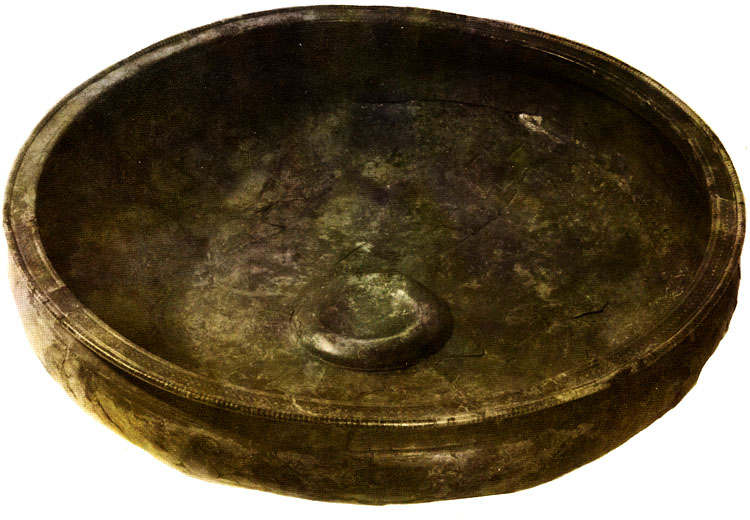 Large Bronze Basin with Omphalos
