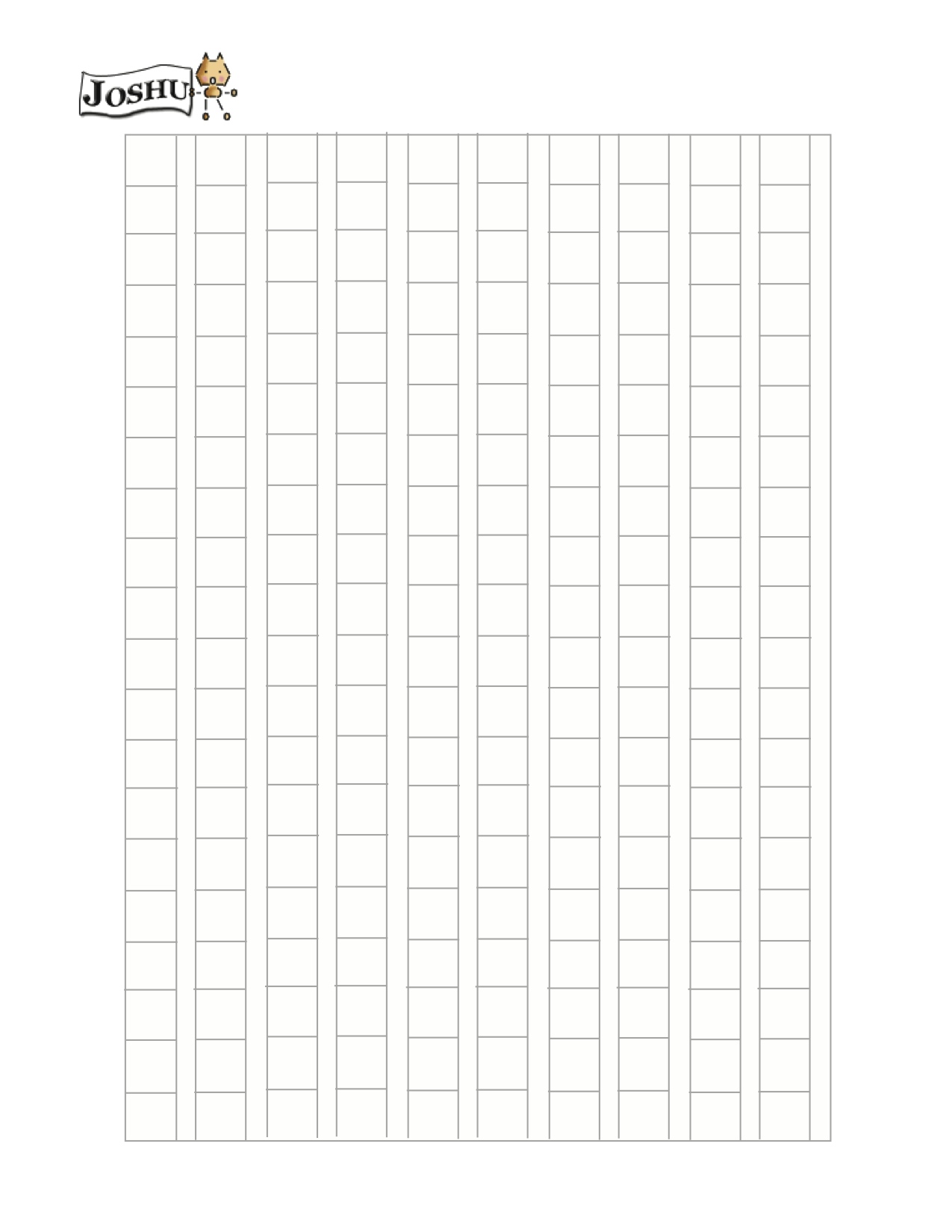 Kanji writing paper Kanji writing paper image