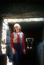 Person inside the water conduit