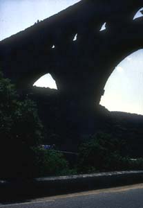 Silhouette of the aqueduct