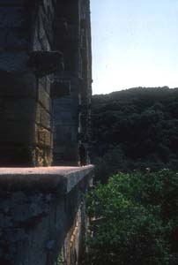 Stones used to support the scaffolding