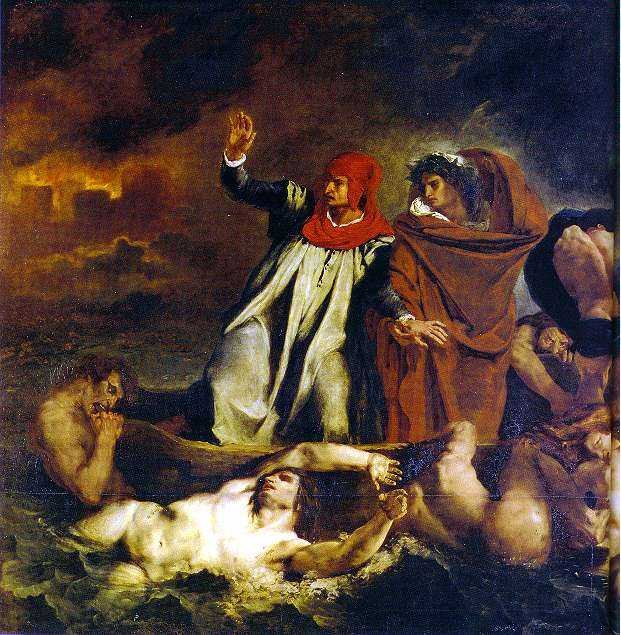 Dante et Virgile, par Eug&egrave;ne Delacroix