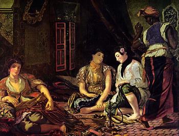 Femmes d'Alger, 
par Eug&egravene Delacroix