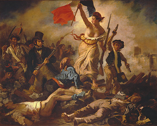 Libert&eacute; guidant le peuple (Liberty leading the people), par Eug&egrave;ne Delacroix