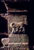 Close up of bas-relief