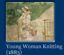 Link To A Big Image Of The Painting Young Woman Knitting