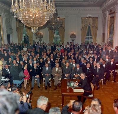 President Lyndon Baines Johnson Signing the Civil Rights Act of 1964