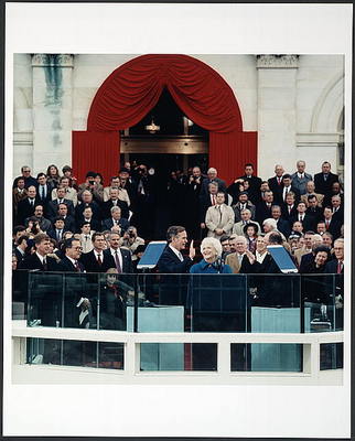 President George H.W. Bush taking the Oath of Office