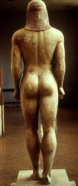 Anavyssos Kouros, rear view