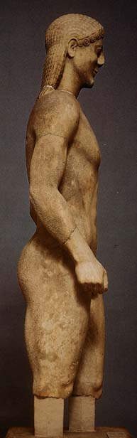 Ptoon Kouros, side view