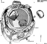 State of cauldron during excavation