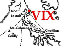 Routes of access to Mont Lassois
