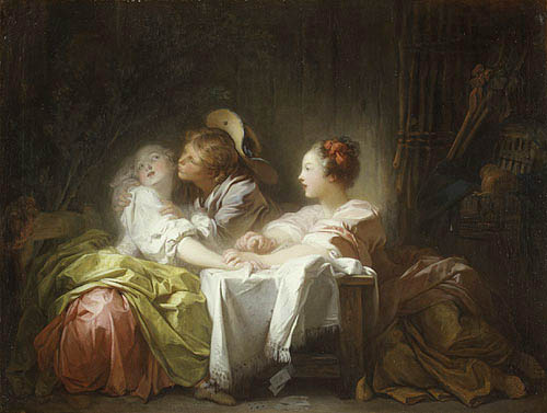 Image Of The Painting The Stolen Kiss By Fragonard