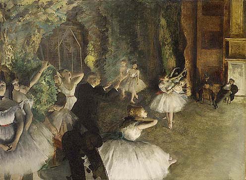 Image Of The Painting Rehearsal Of The Ballet Onstage By Degas