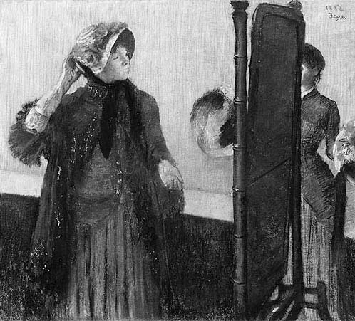 Image Of The Painting At The Milliner's By Degas