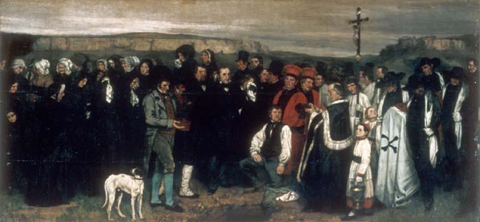 Image Of The Painting  Burial At Ornans By Courbet