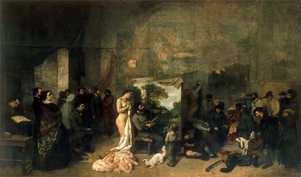 Image Of The Painting Painter's Studio By Courbet
