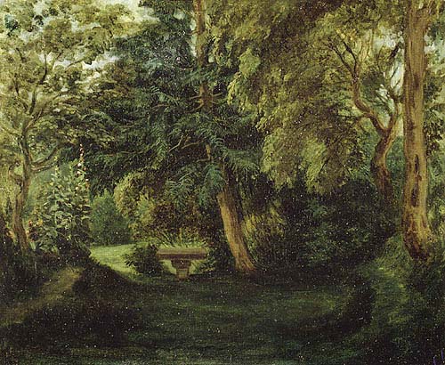 Image Of The Painting George Sand's Garden At Nohant By Delacroix